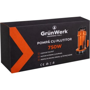 Pompa submersibila apa curata GW GW7174, 750W, Hmax 32m, cu plutitor automat, cablu 4m, pentru puturi si irigatii - Img 10