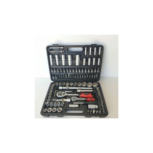 Set trusa chei 108 piese, tubulare 1/4" si 1/2", biti, prelungitoare, crom-vanadiu, Campion CMP1647 - Img 2