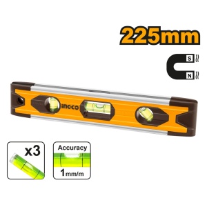 Boloboc 225mm HMSL01030 – boloboc aluminiu cu magnet si 3 fiole pentru masuratori precise - Img 2