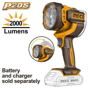 Lanterna LED portabila Ingco CWLI2088, 20V, 22.5W, 2000 lumeni, cap reglabil 130°, IP20, 24.2x13.5x13.5 cm - Img 2