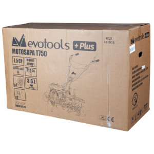 Motocultor 7.5 CP T750 Evotools PLUS cu Roti de Transport - 3 ani GARANTIE Evotools 681938 - Img 2