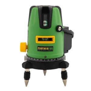 Nivela laser 5 linii, 40m, ±2mm/5m, si 2 acumulatori, PARTNER PRO PLE-5D 14624 - Img 2