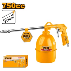 Pistol de Vopsit 750cc Vas Jos, 4 bar, compatibil universal, INGCO AWG1001 - Img 2