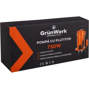 Pompa submersibila apa curata GW GW7174, 750W, Hmax 32m, cu plutitor automat, cablu 4m, pentru puturi si irigatii - Img 3