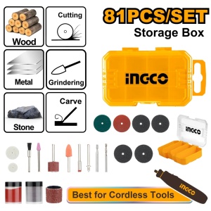 Set Accesorii Biax 81 piese AKMG8081 – Prindere 3.2 mm (1/8”), Discuri Taiere, Slefuire, Polizare, Gravare, Set Profesional Multifunctional - Img 2