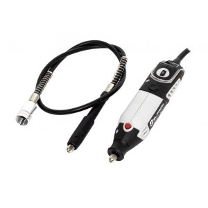 Set masina de gravat 450 W, 30000 rpm, 211 piese Prelungitor flexibil, Elprom EMG-450-211 - Img 2