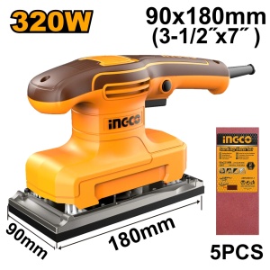 Slefuitor Electric 320W 180x90mm Industrial FS3216 – slefuitor orbital puternic cu talpa mare si baza aluminiu - Img 2