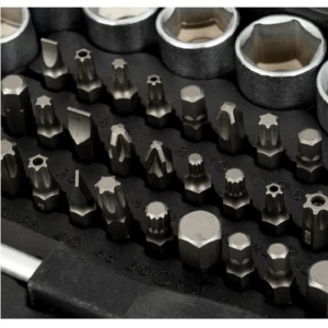 Trusa chei tubulare 216 piese, Crom Vanadiu, 1/2", 1/4", 3/8", Profesionala, Craft-Tec MX946 - Img 3
