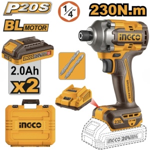 Filetanta cu impact 20V 1/4" CIRLI2023, motor brushless, 230Nm, 3 trepte viteza, 2 x acumulator 2.0Ah, incarcare 220-240V - Img 4