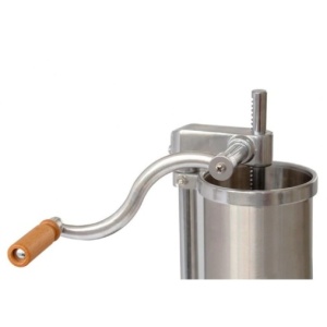 Masina de umplut carnati verticala inox 3.0 kg cu 4 palnii, maner din lemn B1202 - Img 2