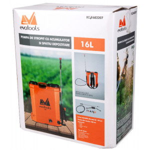 Pompa de Stropit Vermorel 16 L cu Acumulator si Spatiu Depozitare PP Evotools 682207 - Img 5