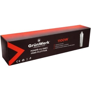 Pompa Inox Submersibila cu Snec Fara Plutitor GW GW7182, Putere 1.1KW (1100W), Cablu 9.5m, Inaltime 51.5cm, Latime 10.5cm, Circumferinta 31cm, Carcasa Otel Inoxidabil, Pentru Apa Curata sau Usor Murdara - Img 3