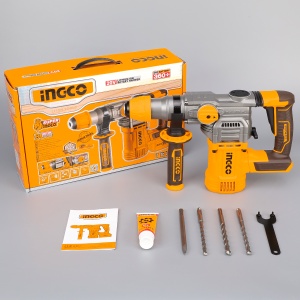 Ciocan rotopercutor 4.5J, 930rpm, 4400bpm, 20V Brushless Fara Acumulator Ingco CRHLI20288 - Img 10