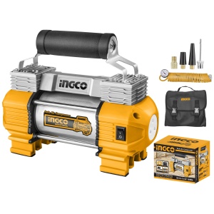 Compresor aer Auto 12V cu 2 Cilindri 8bar, 120PSI Ingco AAC2508 - Img 2