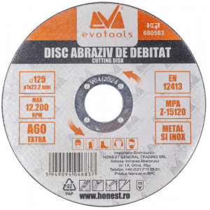 Disc Abraziv de Debitat ETS 115 x 1 mm; #60