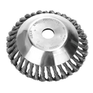 Disc perie din sarma de otel pentru motocoasa de umar Campion Altai CMP0625, diametru 150 mm / 6 inch, pentru curatarea buruienilor si pavajelor - Img 4