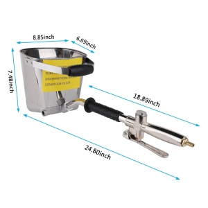 Masina de tencuit pneumatic cupa 4L, 4 duze, debit 50ml, presiune 8-10 bar, pentru mortar si ciment, KRAFTNER KF-4591 - Img 2