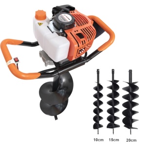 *PACHET* Motoburghiu foreza pamant 8.5CP, 52cc, 9200rpm Professional, 3 burghie incluse (100, 150, 200) GT4350 CAMPION CMP4350 - Img 1