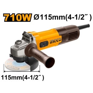 Polizor unghiular (flex) 710W, 115mm, 12000rpm, INGCO AG7118 - Img 2