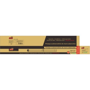 Pompa submersibila de mare adancime ALFA CMP1560, 4QJD2-80/16-2.2, 16 turbine, 2.2kW (3HP), 10.000 l/h, Hmax 160m, cablu 30m, diametru 100mm, racord 1-1.5", 110-220V, bobinaj cupru, inox – contine taxa EEE 35 RON - Img 2