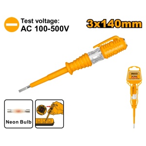 Surubelnita Control HSDT1408 – 100-500V AC, 3x140 mm, Varf Drept, Tester Tensiune Electric - Img 2