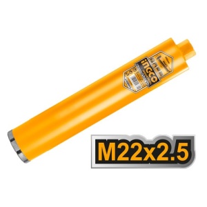 Carota diamantata segmentata 112x450mm, taiere umeda, prindere M22, INGCO DCB581128 - Img 2