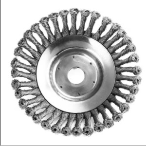 Disc perie din sarma de otel pentru motocoasa de umar Campion Altai CMP0625, diametru 150 mm / 6 inch, pentru curatarea buruienilor si pavajelor - Img 2