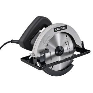 Fierastrau circular 1400W, 5300rot/min, disc 185mm, taiere 65mm la 90°, reglaj unghi 45°, sina de ghidare, KRAFTNER KF-1805