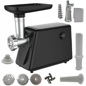 MASINA de tocat carne 3500w electrica PROFESIONALA , 4 IN 1, adaptor rosii, carnati, chiftele NEGRU LUCIOS CAMPION CMP1671