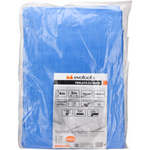 Prelata Cu Inele 5 x 8 m, 90 g/mp, Evotools 645035 - Img 2