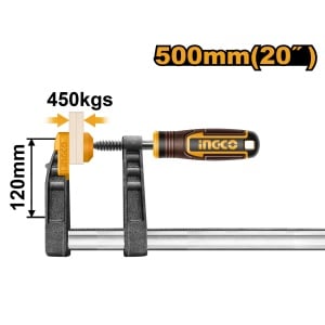 Presa Fixare Tip F 120x500mm INGCO HFC021202 - Img 1