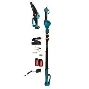 Set Foarfeca de Gradina și Mini Drujba 48V 8Ah , 2 Acumulatori, Brat Telescopic 2 m, Unghi Reglabil de Taiere CMP1757 - Img 3