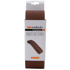 x5 Smirghel Benzi 457x75 mm, 120 granulatie. Evotools 677153 - Img 2