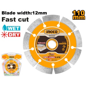 Disc Diamantat Segmentat 130mm Compatibil cu WLC30001, Ingco DMD011301 - Img 1