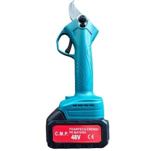 Foarfeca gradina electrica cu 2 acumulatori 48V, pentru gradina, diametru taiere 27mm, Valiza, Campion PROFESSIONAL CMP1810 - Img 2