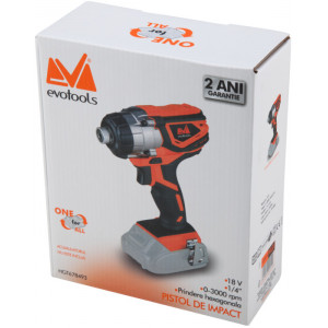 Pistol de Impact Prindere Hexagonala 1/4 fara Acumulator 20V ONE EPTO Evotools 678493 - Img 2