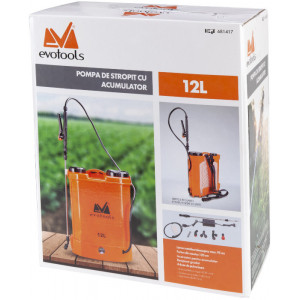Pompa de Stropit 12 L cu Acumulator si Spatiu Depozitare 1152 Evotools 681417 - Img 4