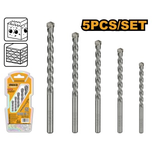 Set Burghie Beton 5 Bucati INGCO AKDB3055 – Gaurire Fiabila in Suprafete Dure - Img 1
