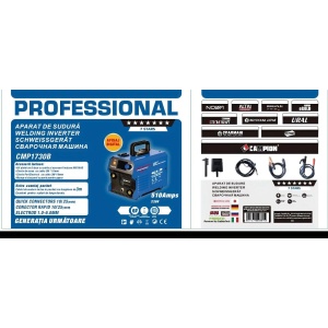 Aparat de sudura tip Invertor cu sarma 510A, MMA/MIG/MAG (TIG optional) *CABLU SUDURA 3M*, afisaj digital, ventilat, URAL MASH IGBT TEHNOLOGY ULTRA HYBRID POWER, CMP1730B - Img 6