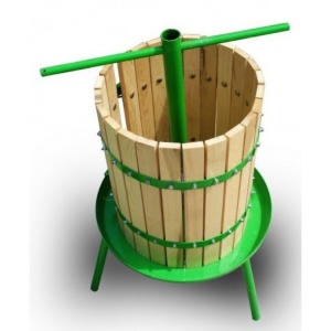 *CADOU* Teasc 35L pentru zdrobit presa struguri, manual, vopsit electrostatic, profesional. Cadou vinometru + foarfeca - Img 2