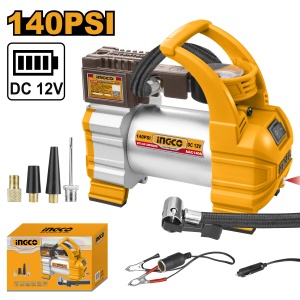 Compresor aer Auto 12V cu 1 Cilindru, 10 bar, Ingco AAC1408 - Img 1