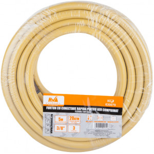 Furtun Aer Comprimat Conectare Rapida 3/8; 5m Evotools 630079 - Img 2