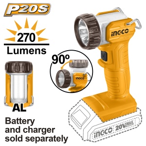 Lanterna LED 20V 270 Lumeni - fara acumulator Ingco CWLI2038 - Img 1
