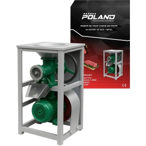 Masina tocat carne din fonta cu suport inox + metal, 1.5kW, 5 kg/min, Poland B9204 - Img 2