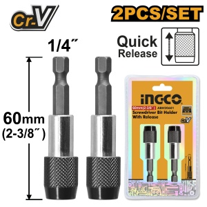 Prelungitor Bits cu Eliberare Rapida Set 2buc 60mm INGCO ABH20601 – Rapiditate si Precizie in Lucrarile de Insurubare - Img 1