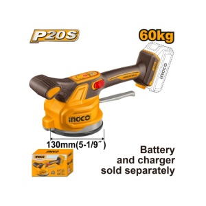 Vibrator cu ventuza pentru placi ceramice 20V, diametru 130mm, 60kg, fara acumulator INGCO CTVLI2001 - Img 2