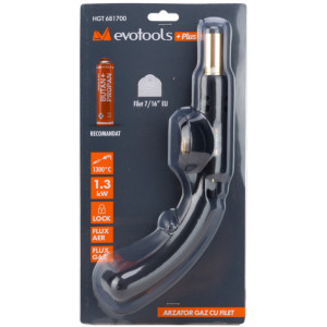Arzator Gaz Cu Filet Si Aprindere Piezo Plus Tip: 7/16 Evotools - 681700 - Img 2