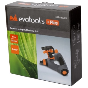 Aspersor cu Impuls de Plastic cu Roti PLUS Evotools 682323 - Img 2