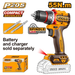 BORMASINA/INSURUBANTA CU MOTOR BRUSHLESS, 20V, 55NM, MANDRINA METALICA 13MM, FARA BATERIE, CDLI205581 - Img 2