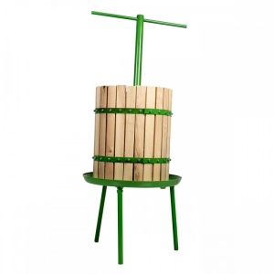 *CADOU* Teasc 35L pentru zdrobit presa struguri, manual, vopsit electrostatic, profesional. Cadou vinometru + foarfeca - Img 3